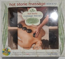 Hot Stone Massage Book and Kit. Massage Therapy -new