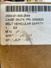 HEMTT TRUCK IMMI 3392620   VEHICULAR SAFETY BELT 2540-01-505-2549