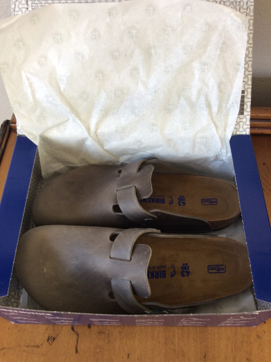 Birkenstock Boston Clogs Gray Size 43 / 10 Mens New with Box