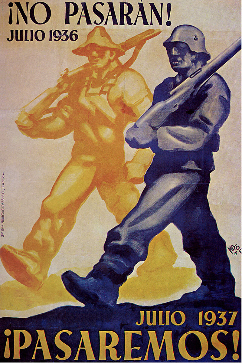 No Pasaran Vintage Spanish Civil War Military Propaganda
