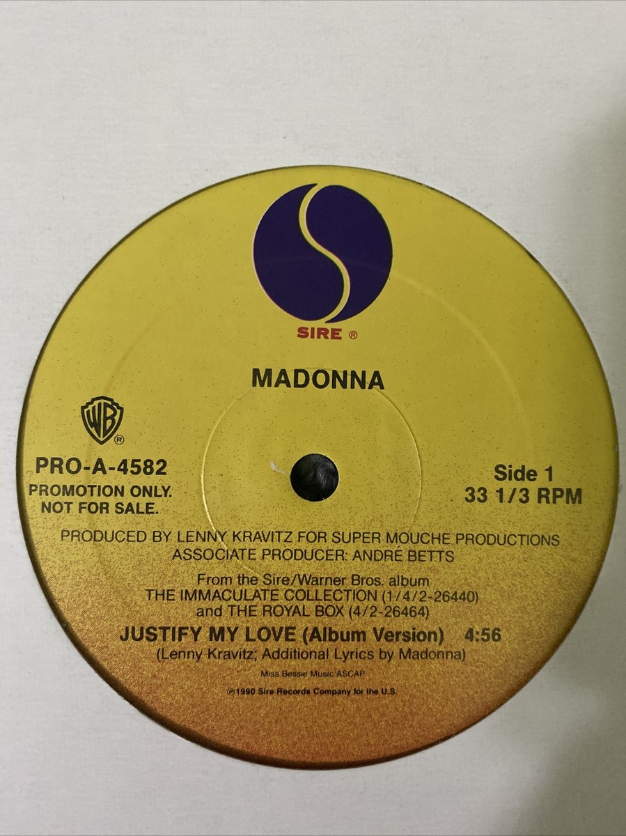 Madonna Lp 12” Justify My Love 1990 Vinyl N. M Pro-A-4582 Rare | eBay