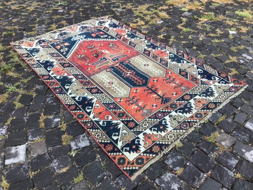 Turkish Antique rug Bohemian Area rug Oushak rug Vintage Rug Handmade Wool rug - Picture 12 of 12