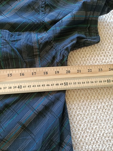RIPCURL Button Up shirt Mens Size M black striped short sleeve Casual Cotton - Picture 8 of 11