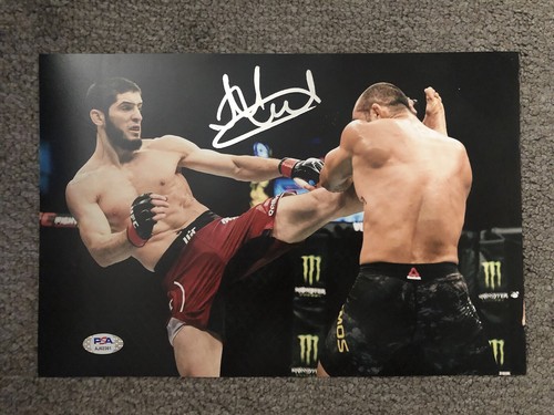 Islam Makhachev UFC Fighter Signed 8x12 Photo Team Khabib PSA COA - Picture 1 of 3