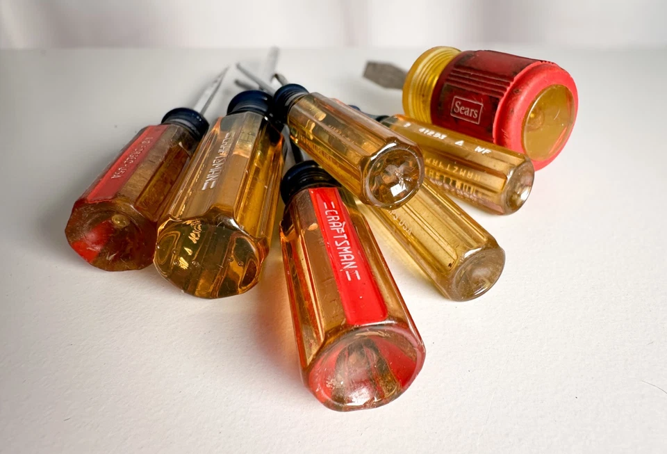 9 Vintage Sears Craftsman USA Wrenches, Screwdrivers & Rare Stubby Sears Grip - Image 2 of 4