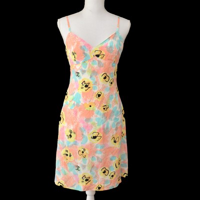 Chanel Cc Logos Sleeveless One Piece Dress Pink 38 Authentic Akd Ebay