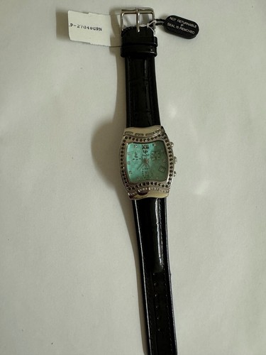 Ladies Lucien Piccard DIAMOND BEZEL Black and white diamonds chronograph watch - Picture 5 of 8