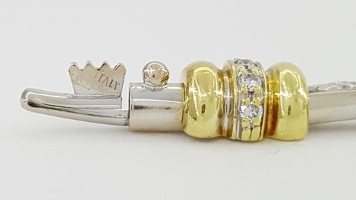 Roberto Coin Round Diamond Link Bracelet 18k Yellow & White Gold 1 ct - Picture 8 of 10