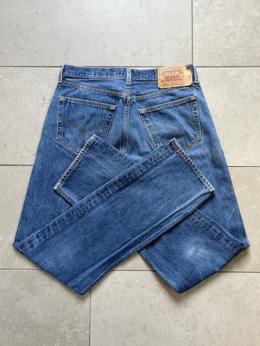 Vintage 90s 501 XX Levis Faded Stone Wash Made In USA Jeans 34x38 Shrink To Fit - Picture 1 of 24