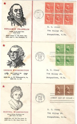 US Scott #803-831 Linprint Presidential (Prexie) 29 FDC's 1938. - Picture 21 of 22