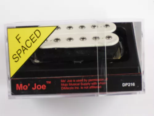DiMarzio F-spaced Mo' Joe Bridge Humbucker White W/Chrome Poles DP 216