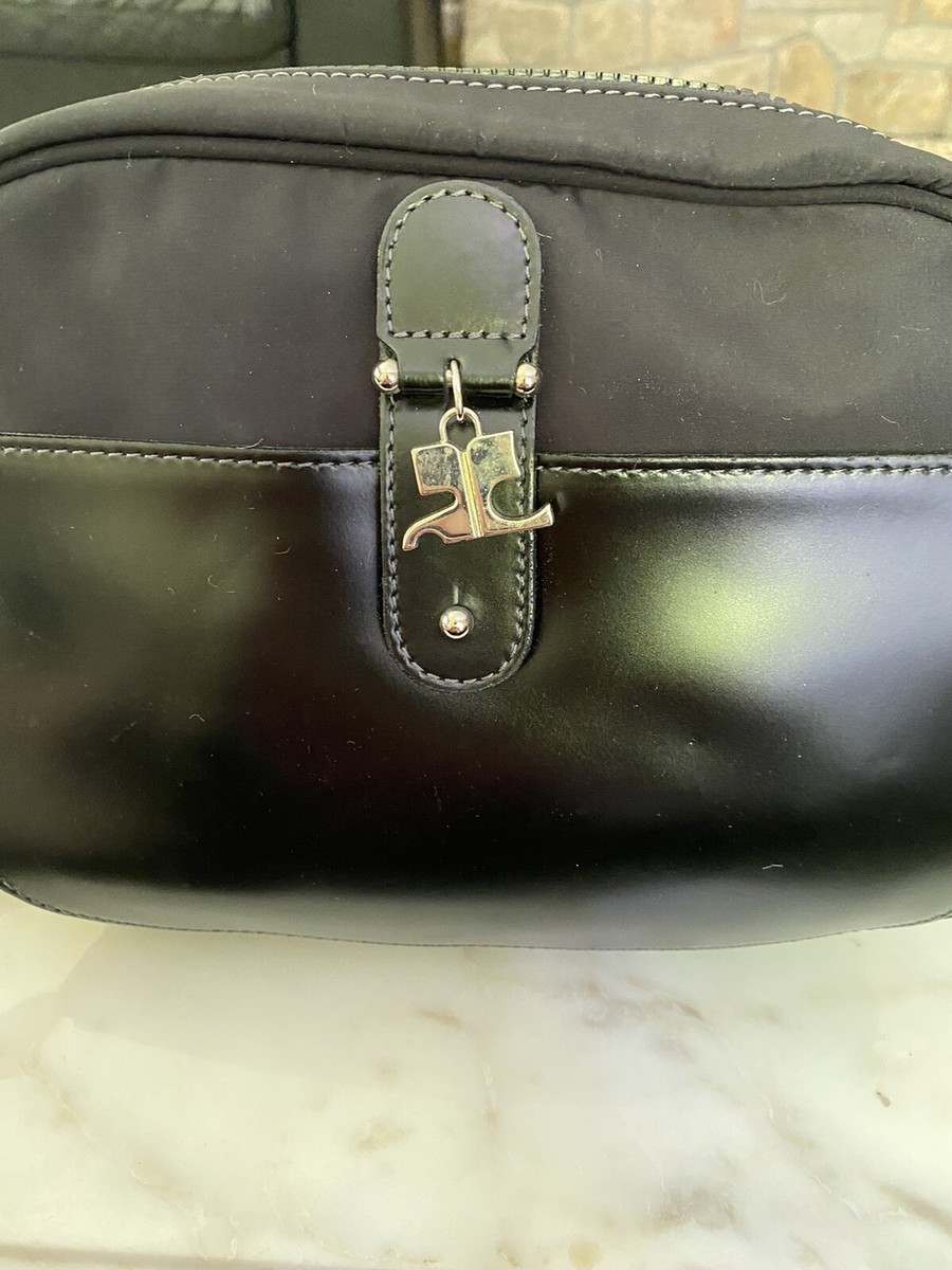 Courrèges Vintage Crossbody Nylon and Leather Black Bag | eBay Courrèges Vintage Crossbody Nylon and Leather Black Bag | eBay