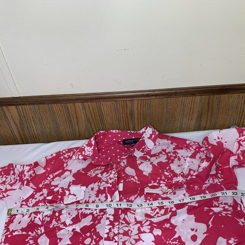 Jones New York 🌺 Signature Women’s XL Colorful Watercolor Floral Top Pink - Picture 4 of 11