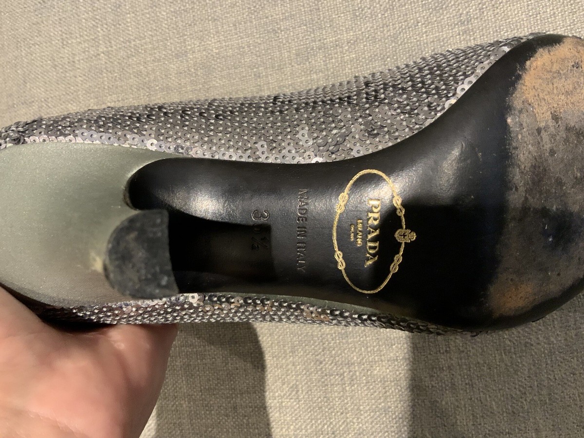 【関税＆送料込み】Prada 35Mm Sequined Pumps Prada Patent Leather Slingback Pumps | Saks Fifth Avenue