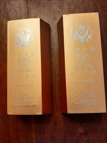 World Reserve Monetary Exch. Custom Presidential $ Two Never Circulated Rolls - Picture 6 of 15