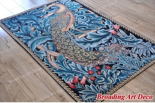 William Morris The Peacock Fine Art Tapestry Wall Hanging, Cotton 100%, 55"x37" - Picture 3 of 8