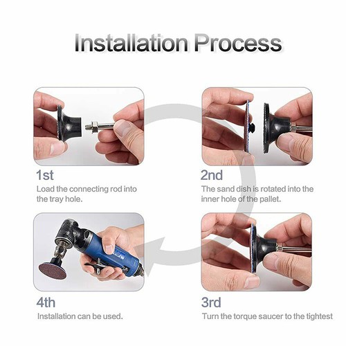 1/2/3 inch Sanding Disc Holder 1/4" Round Hex Mandrel Roll Lock Pad Rotary Tool - Picture 7 of 12