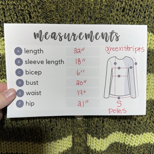 Pôles Maison Montagut Knit Cardigan Sweater Women’s Size Small Green Striped - Bild 8 von 8