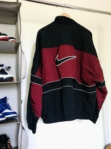 burgundy nike windbreaker