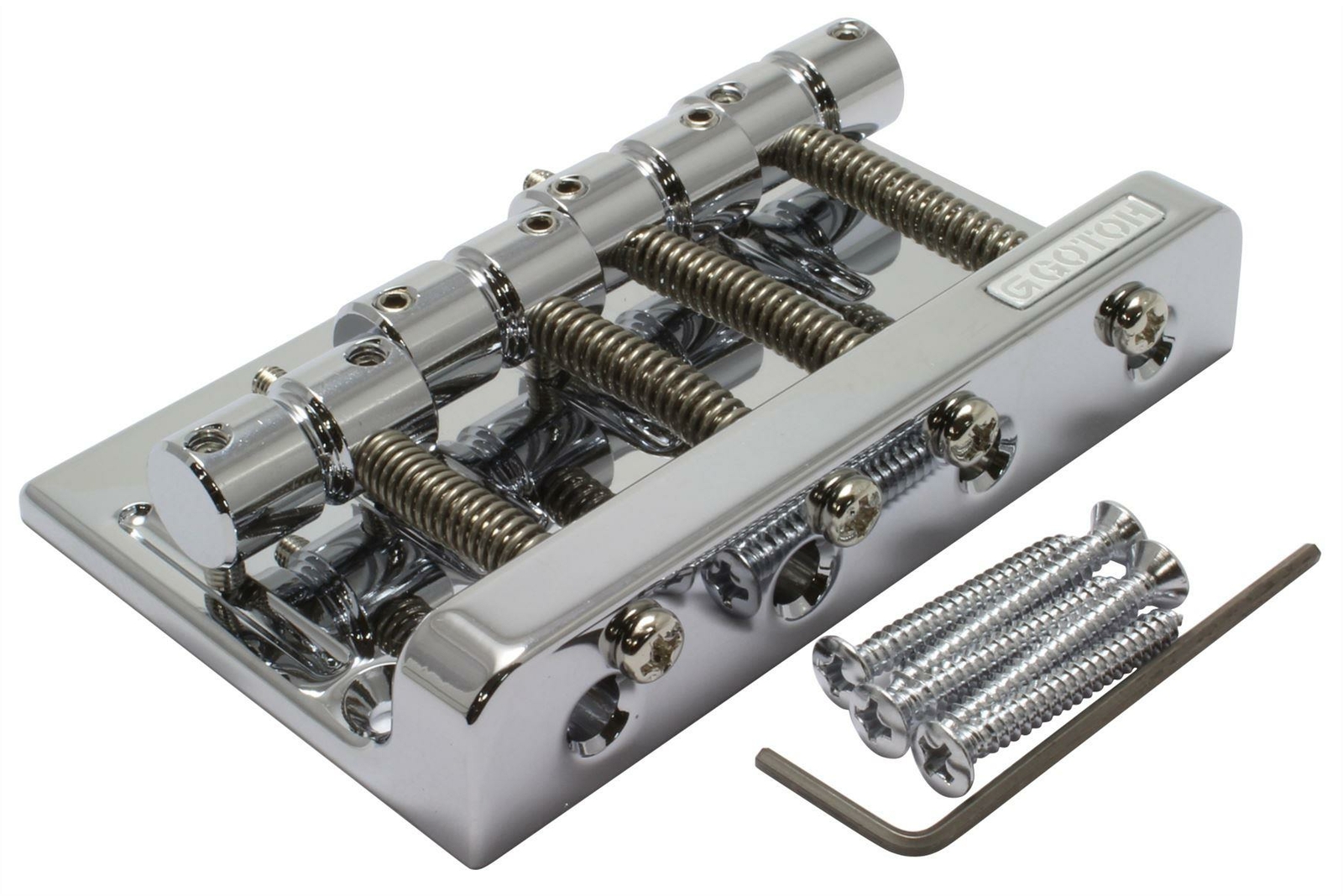 GOTOH 201 4-string Black Bass Bridge for Fender P/jazz 5-hole Top ...