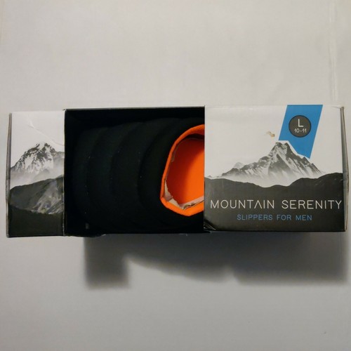 Mountain Serenity Herren Hausschuhe schwarz/orange Kollektion Large (Größe 10-11) - Bild 2 von 6