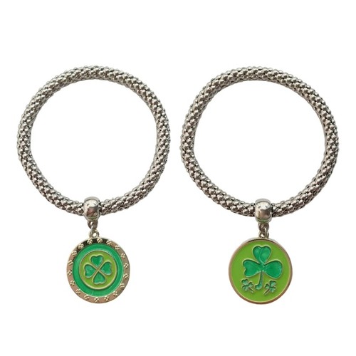 2 Piece Patrick s Day Bracelets for Celebrations Versatile Handchain Accessories - Picture 4 of 9