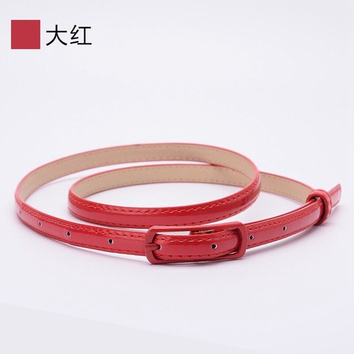 Candy Color Belt Thin Belt Decoration Spring and Summer Ladies Patent Leather - Picture 3 of 26