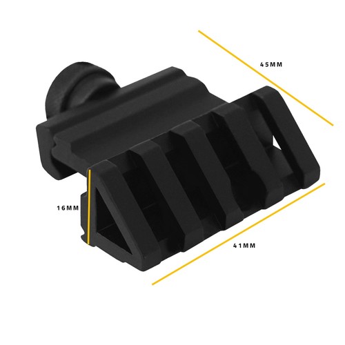 45 Degree Offset Weaver Mount Rail Airsoft Rifle 4 Slot Rail 20mm Quick Release - Picture 2 of 7