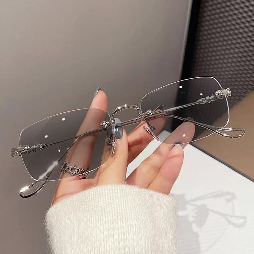 Photochromic Anti Radiation Rimless Eyeglasses Frameless