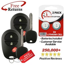 2 Remote Car Key for 2004-2010 Toyota Highlander Sequoia Sienna Tacoma Tundra