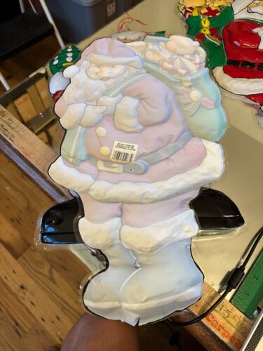 De colección 21 y 19 pulgadas Plástico Formado al Vacío 3D Papá Noel Juguete Saco Árbol Percha de Pared Decoración - Imagen 5 de 14