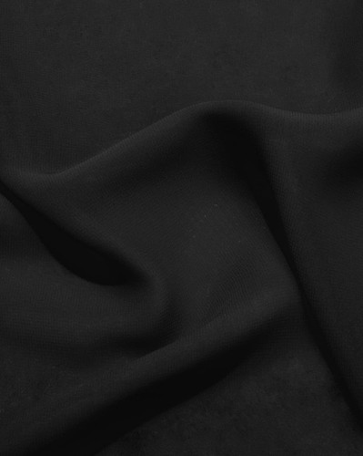 Black 5 Yards 60" Wide Sheer Fabric Chiffon Fabric by The Yard Continuous Sol... - Picture 4 of 6