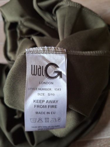 Jumpsuit  khaki Damen one shoulder Ausschnitt Dalia S 10  - Bild 18 von 19