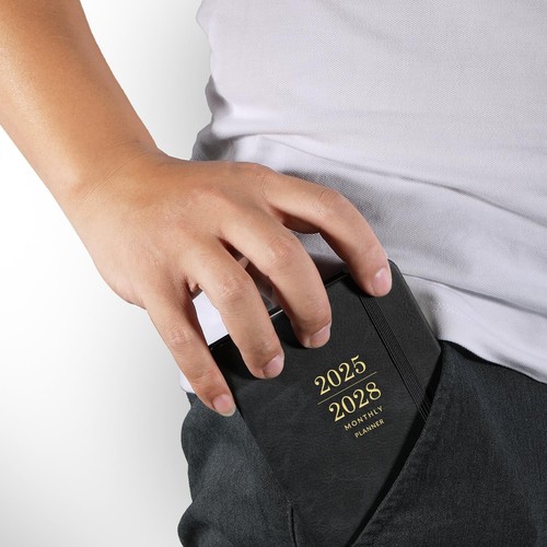 2025-2028 Monatlicher Taschenplaner/Kalender - 3 Monatsplaner mit Kunstleder... - Bild 7 von 8