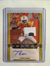 K223,609 - 2022 Leaf Draft and Prospects Auto Gold #BATE1 Tiyon Evans