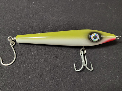 1 - 247 Custom Lures Flipping Mullet Spook 5 3/4'' ~ 1 1/4 oz OLIVE SAND EEL