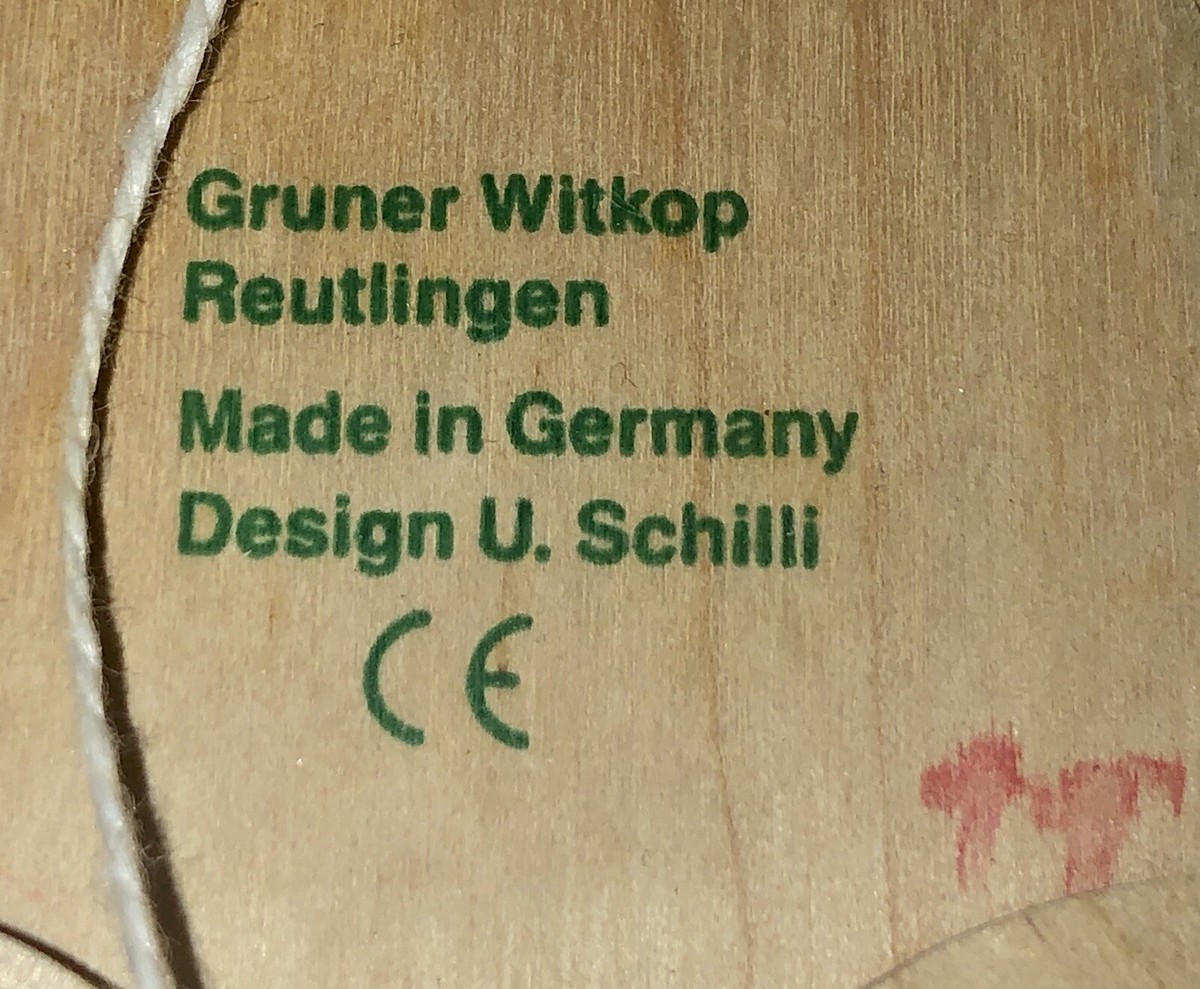 Vintage Wooden Gruner Witkop Germany Jumping 16” Jack Clown