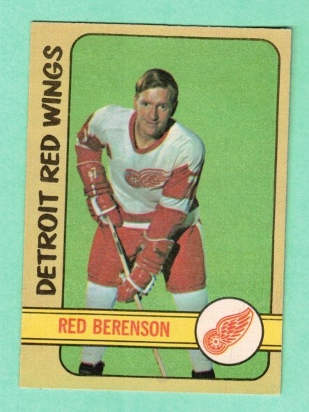 (1) RED BERENSON 1972-73 O-PEE-CHEE # 123 RED WINGS EX-MT CARD (K10006)