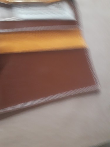 Billetera sin asas de cuero de gamuza de colección color naranja quemado cervatillo usada en excelente estado - Imagen 5 de 7