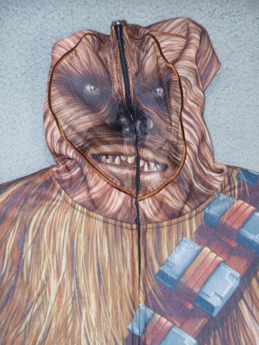 Chewbacca Hoodie Youth Extra Large Brown Star Wars See Through Hood Unisex - Picture 2 of 14