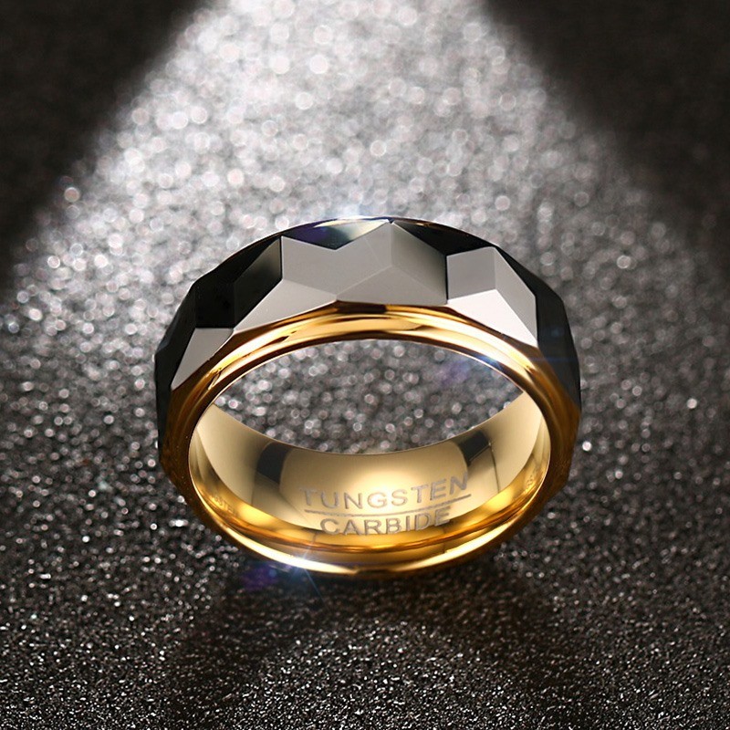 Tungsten and shop diamond ring
