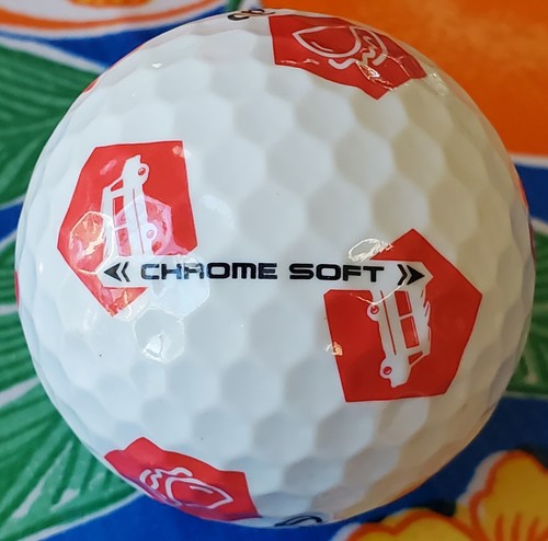 1 Callaway Taco Truck Golfball 5A rot Truvis Chrom Soft Hex Sammlerstück - Bild 4 von 8