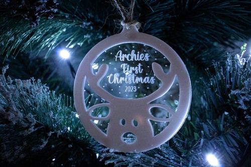 Personalisiertes erstes Weihnachtsornament des Babys - Mein erster Weihnachtsbaum - Reide - Bild 3 von 6