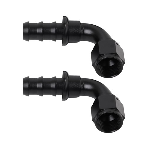 LokoCar 6AN 8AN 10AN Push Lock Hose Fitting End 0° 45° 90° Degree Black 2PCS - Picture 62 of 118