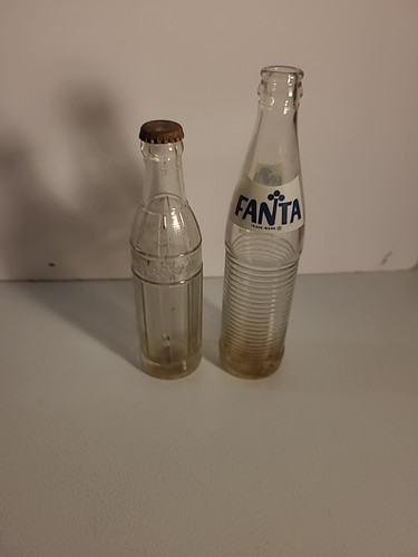 Vintage 1940s Raised Embossed Soda Savoy & Fanta 10 oz. Bottles (L56) - Picture 18 of 20