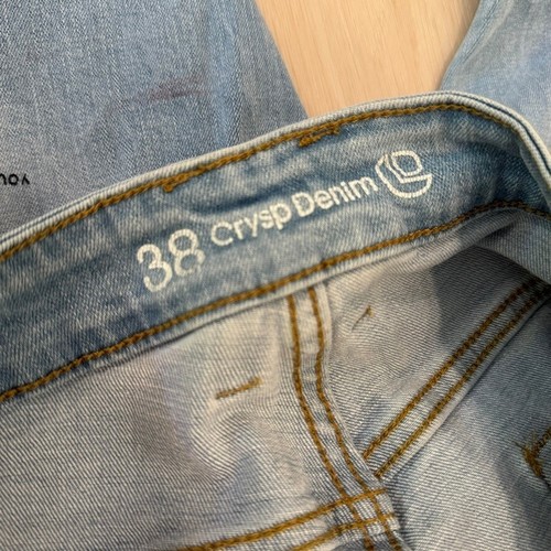 Crysp Denim Distressed Ripped Graphic Jeans Light Wash Denim Herren 38 Grunge Skater - Bild 15 von 17