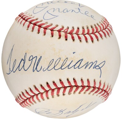 Mickey Mantle Ted Williams Carl Yastrzemski Triple Crown Signed