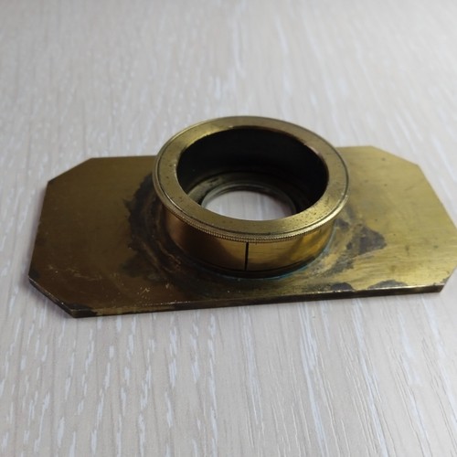 ANTIQUE BRASS COMPRESSORIUM SLIDE STAGE UK MICROSCOPE PART π° #0202 - Picture 3 of 16