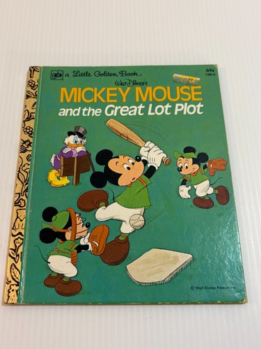 Vintage 1979 7th Print Mickey Mouse and the Great Lot Plot Little Golden Book - Picture 1 of 5