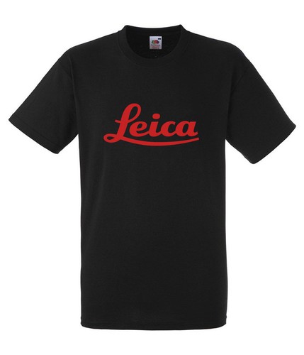 Leica rotes Text Logo schwarz T-SHIRT alle Größen - Bild 1 von 1